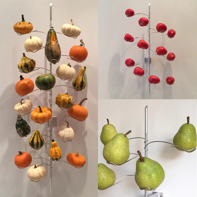 Display Fruit Display Stand, Fruit and Vegetable Wall Mount Rack, Creative Kitchen Utensil Household Item