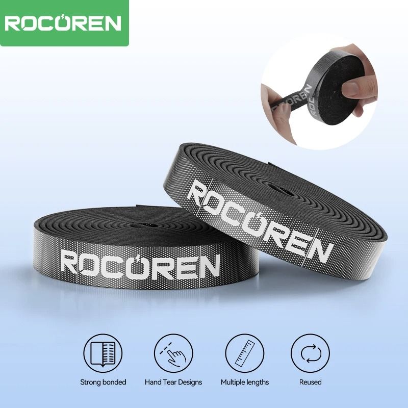 Rocoren Reusable Cable Organizer – High-Performance Hand-Tearing Management & USB Wire Winder