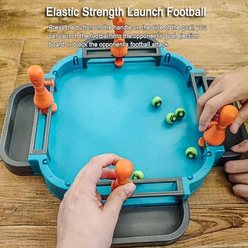 Kids Pinball Soccer Tabletop Marble Shoot Family Game