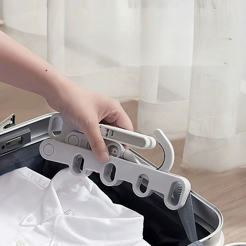Foldable Clothes Drying Rack Multi Hole Travel Clothes Hanger