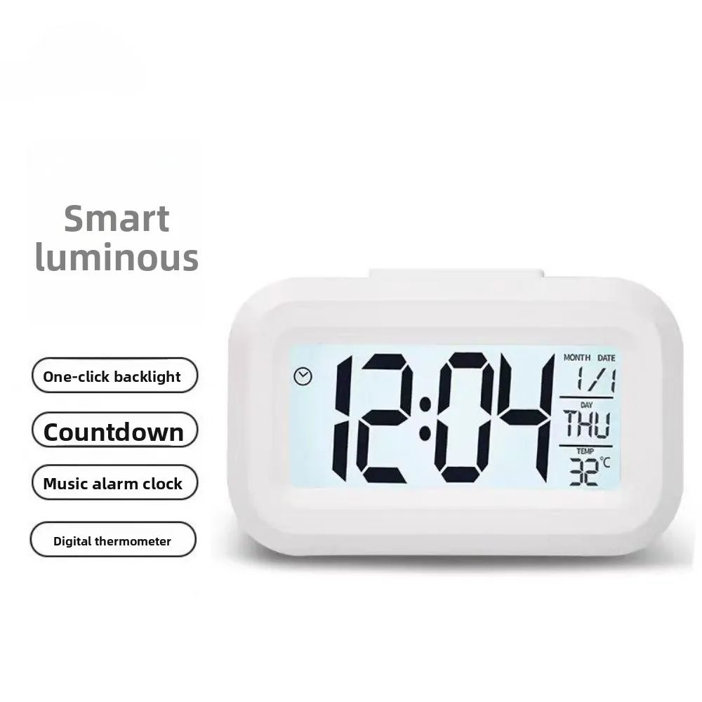SmartGlow Digital Alarm Clock with Backlight, Snooze, Calendar and Temperature Display