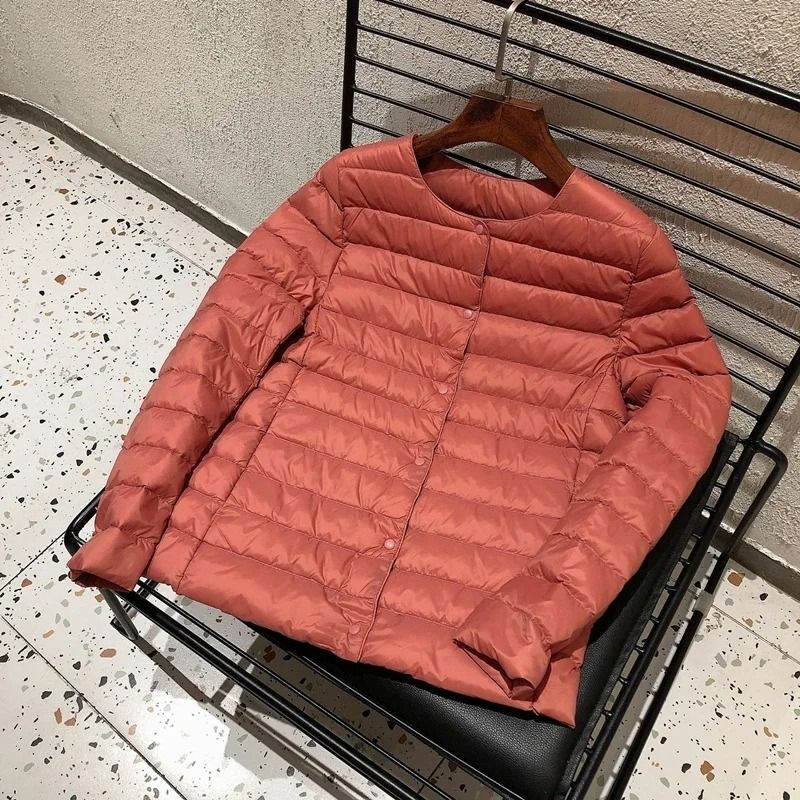 Womens Ultralight Collarless Puffer Jacket
