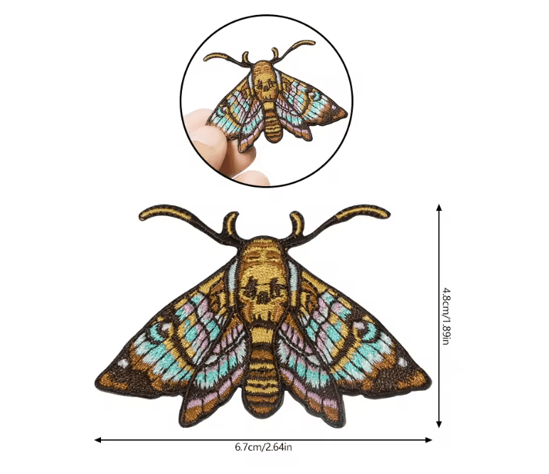 MothCraft Embroidered Iron-On Patch