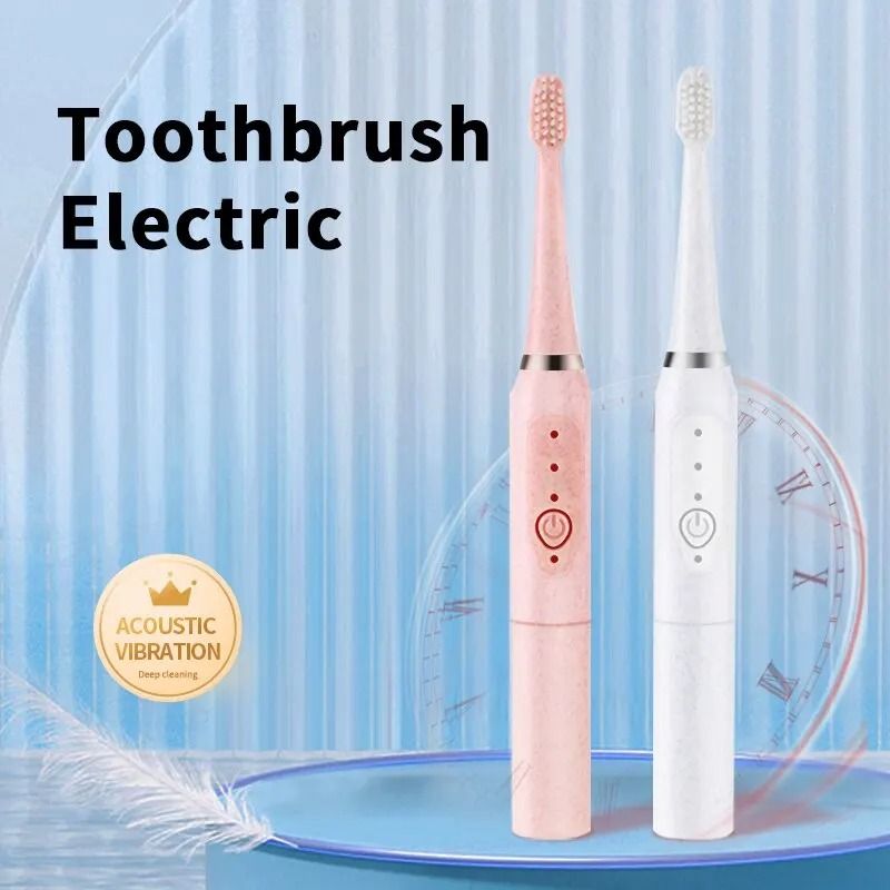 Sonic Toothbrush | High-Frequency Waterproof Cleaning Color White