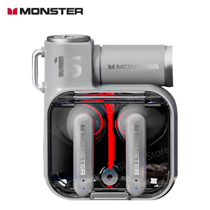 Monster XKT15 Wireless Bluetooth Earbuds with RGB Flip Cover