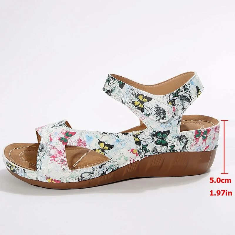 Womens Summer Wedge Heel Sandals with Soft Sole and Casual Open Toe Design