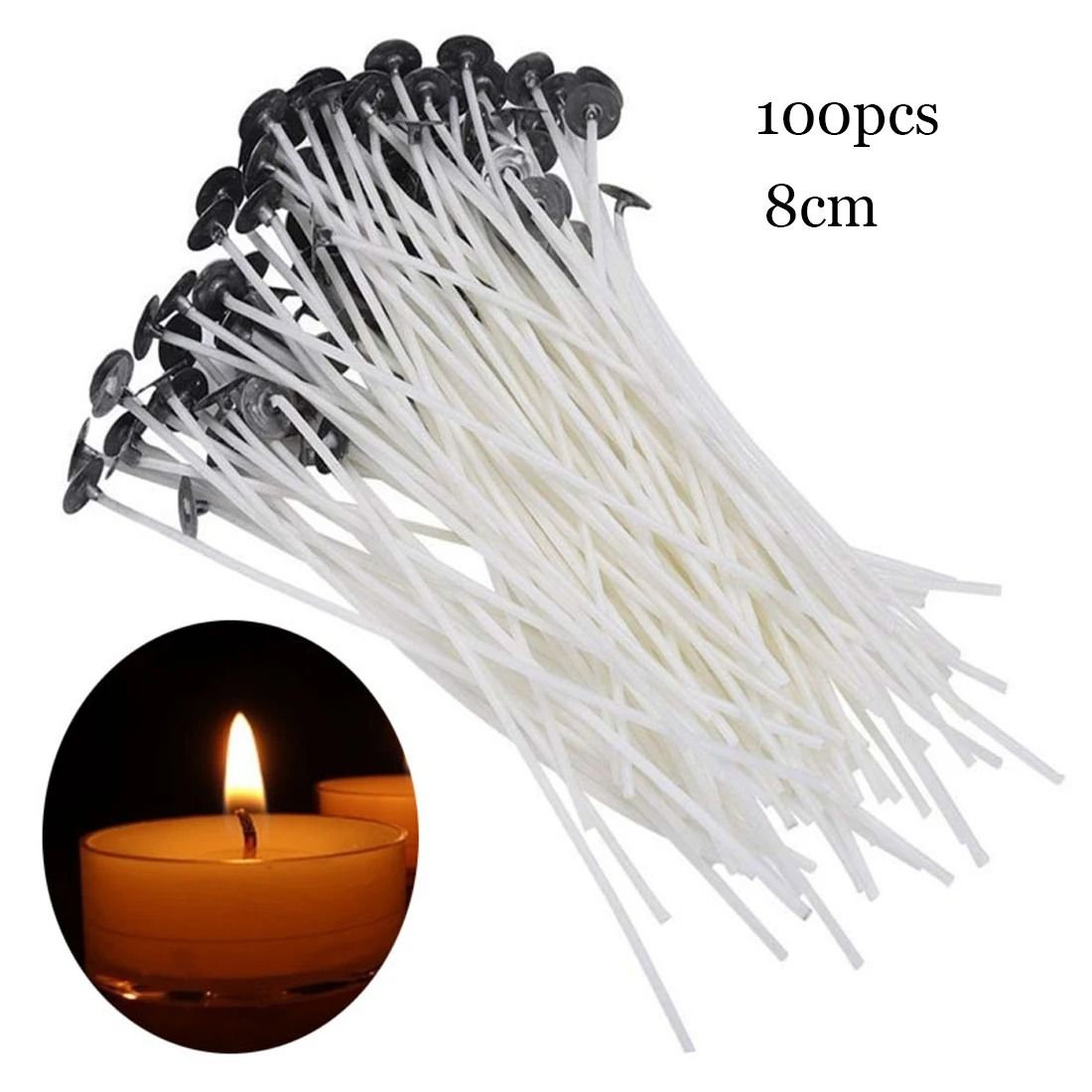 Smokeless Pre-Waxed Candle Wicks | Professional Cotton Core DIY Handmade Candle Tooling System