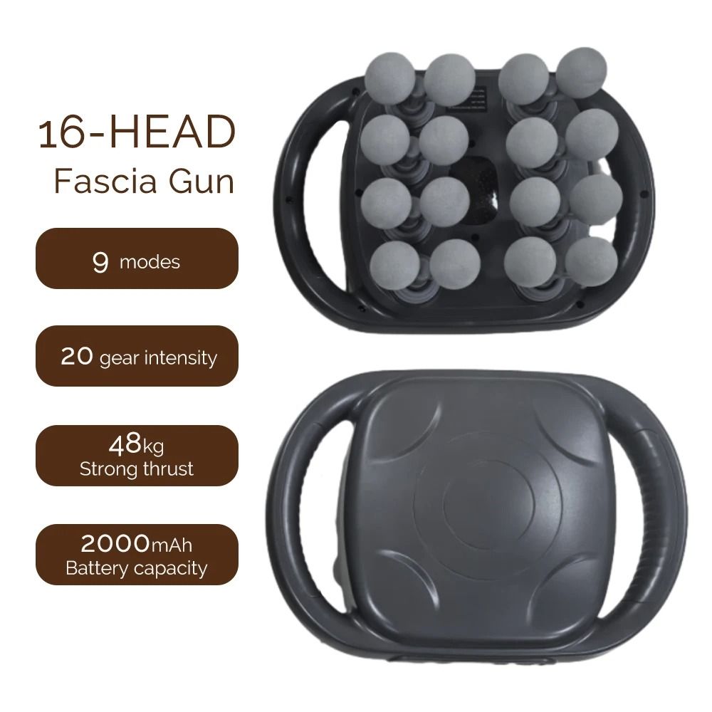 42 Heads Fascia Gun High Frequency Vibration Body Massage Gun Back and Waist Massager Neck Shoulder Massager Muscle