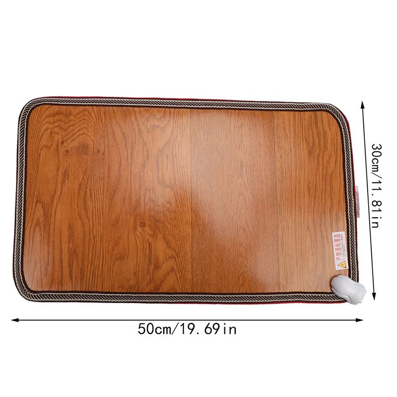 Electric Heated Foot Mat with Thermostat – Cozy Under-Desk Foot & Leg Warmer for Home and Office