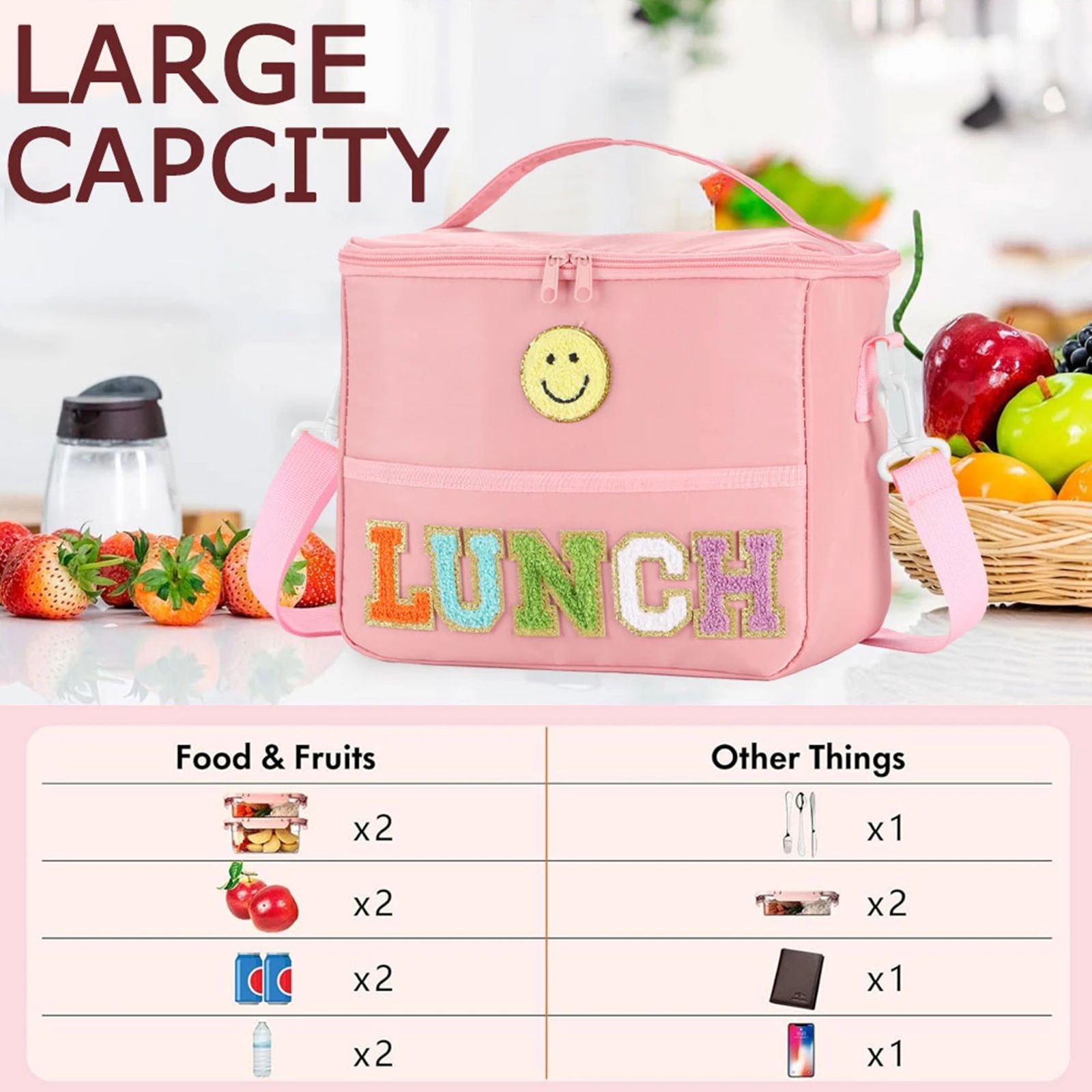 Embroidered Picnic Crossbody Travel Bag
