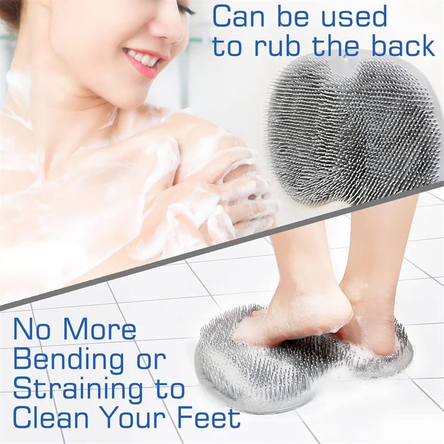 Shower Foot Scrubber Mat Back Washer Exfoliating Bath Wash Pad