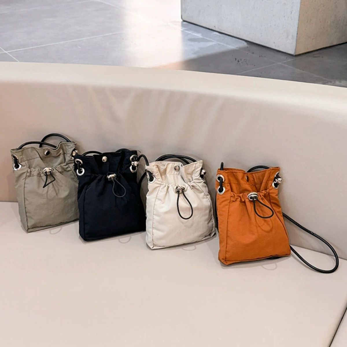 Compact Canvas Crossbody Phone Bag - Lightweight Mini Messenger Purse