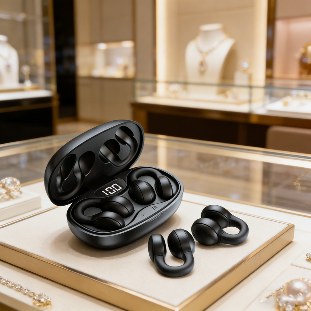 Wireless Bluetooth Earbuds with Noise Reduction Mic and LED Power Display