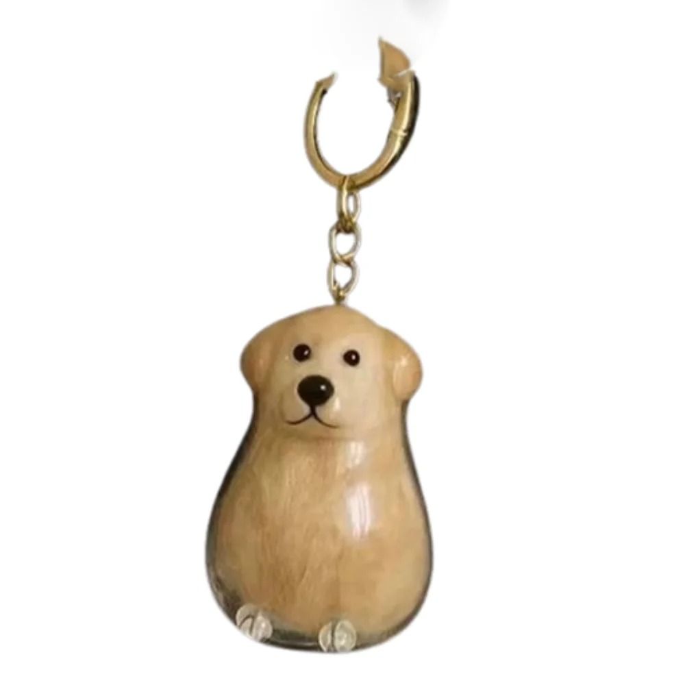 Cartoon Puppy Hair Keepsake Keychain