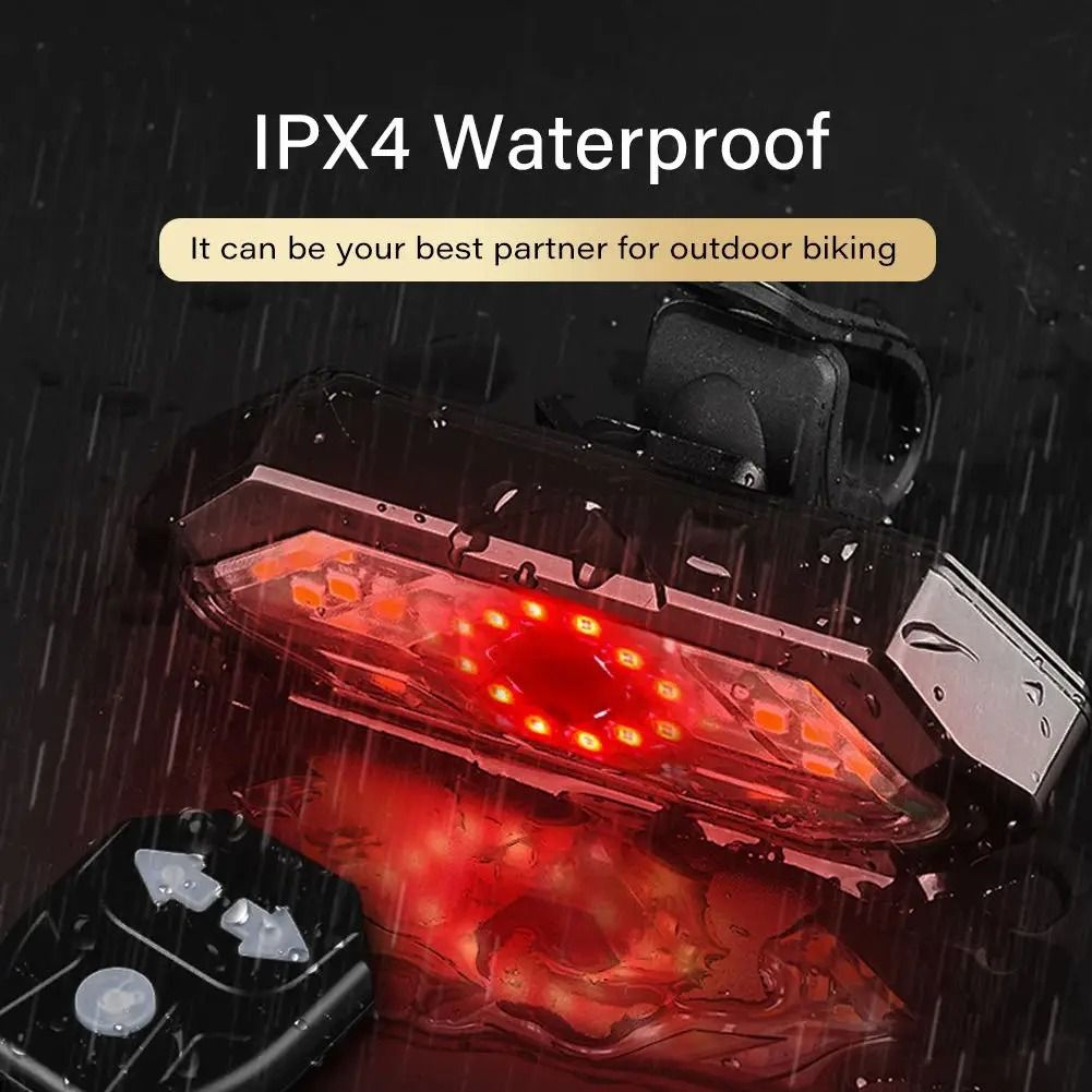 Wireless Remote Control Bicycle Tail Light with Turn Signals