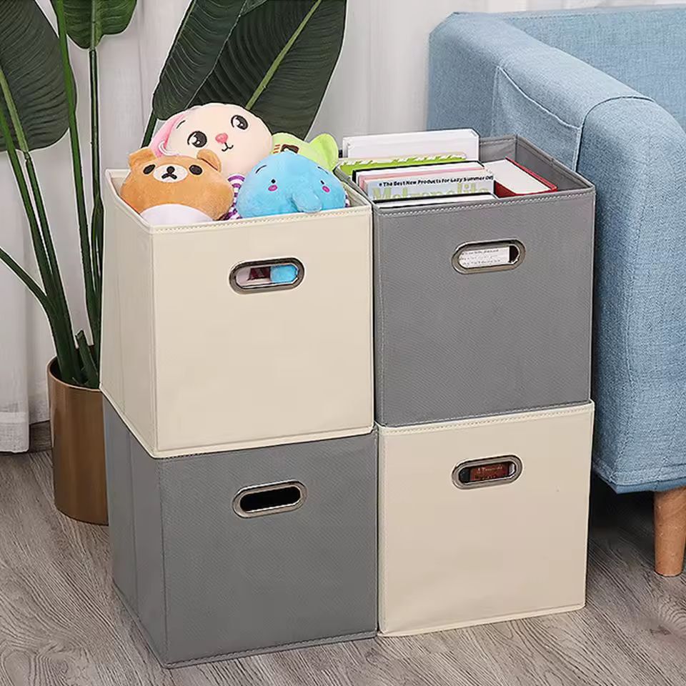 SmartFold Fabric Storage Organizer Box - Foldable Closet & Drawer Storage Bin for Clothes, Toys & Books