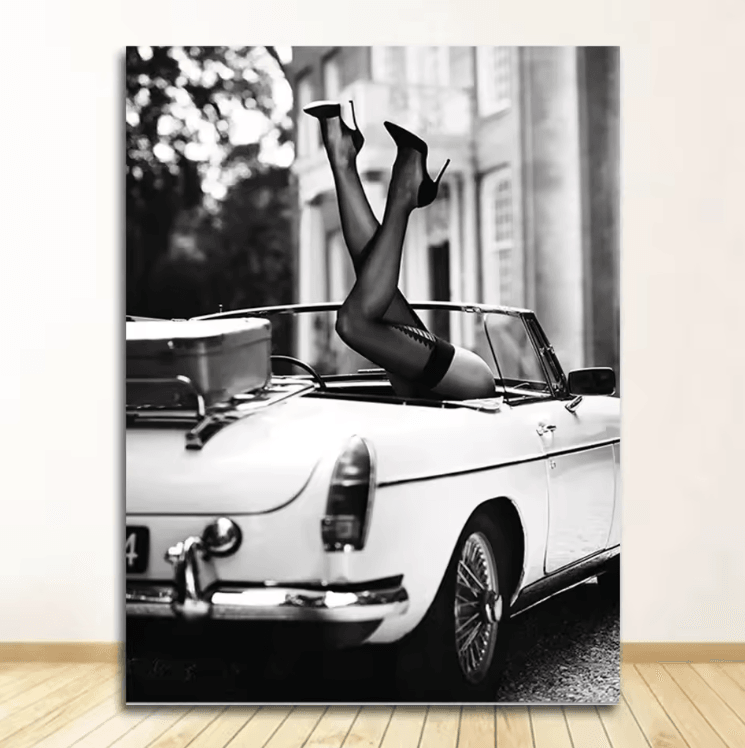 Vintage Perfume Lady Canvas Poster – Elegant Fashion Wall Art Decor