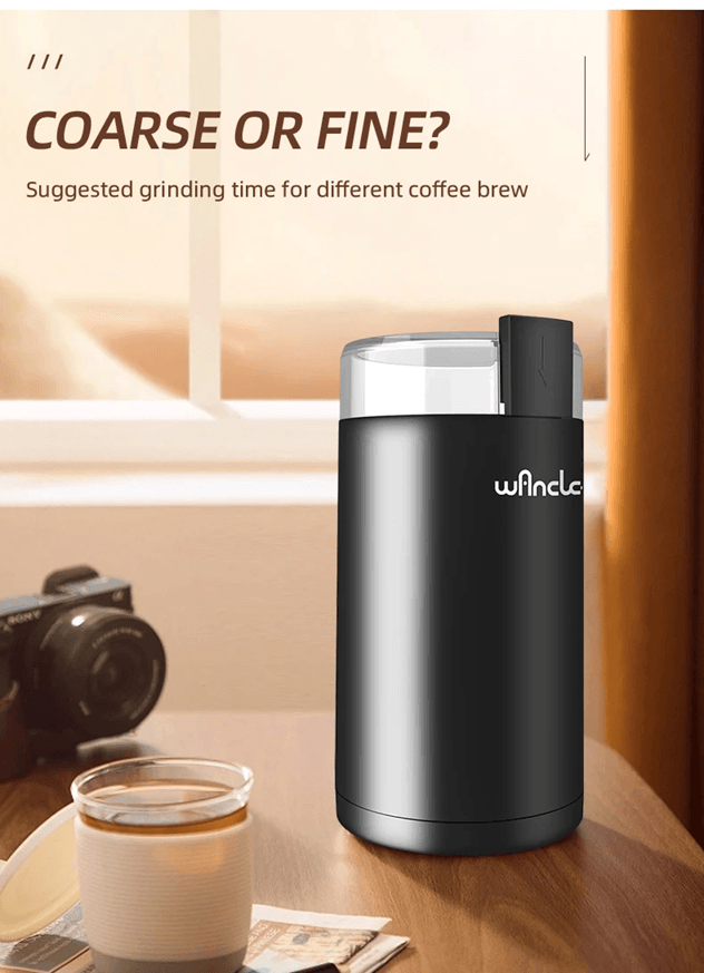200W Precision Brew Electric Coffee Grinder - High-Power, Multi-Use Bean and Spice Mill