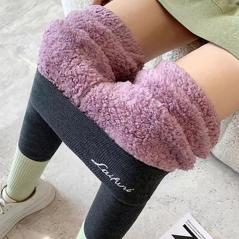 CozyCurve Thermal Fleece Leggings – High Waist Winter Pencil Pants for Women