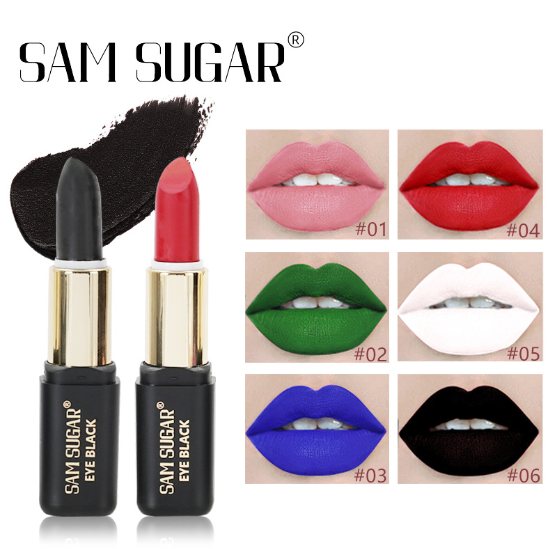 Halloween Dark Lip Glaze Matte Waterproof Lipstick, Long-Lasting Non-Stick Formula, Olive Green Shades, Cup proof Finish