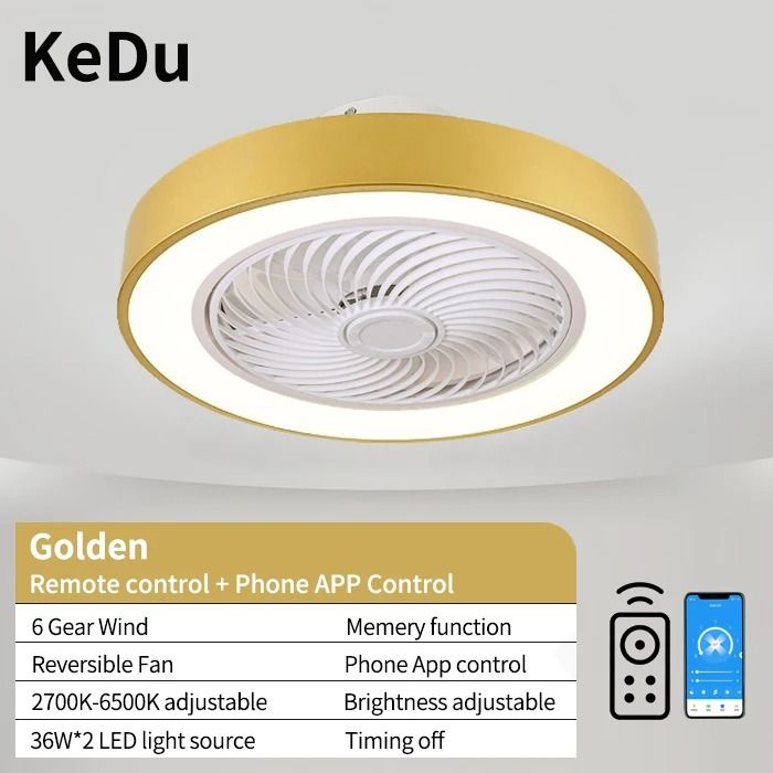 Integrated Modern Ceiling Fan Light