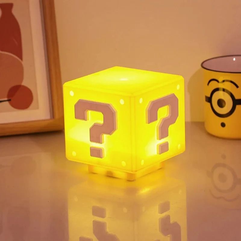 HOMEFISH LED Question Mark Night Light USB Rechargeable Kids Bedside Lamp with Music Decorative Anime Room Light