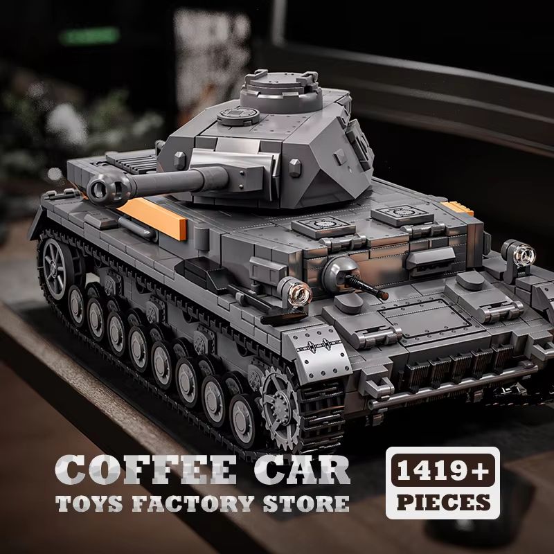 Germany Military Medium Tank IV MOC Bricks Building Blocks Model – WW2 Panzer Toy for Adults and Kids