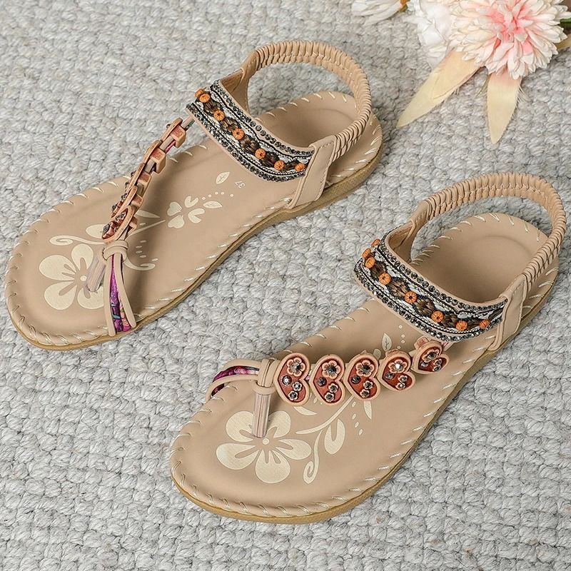 Women Soft Bottom Low Heel Flat Sandals Casual Summer Beach Footwear