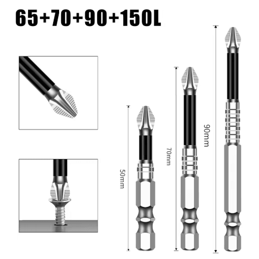 K5 S2 Magnetic Cross Head Screwdriver Bit Non Slip High Hardness Drill Bit 5A