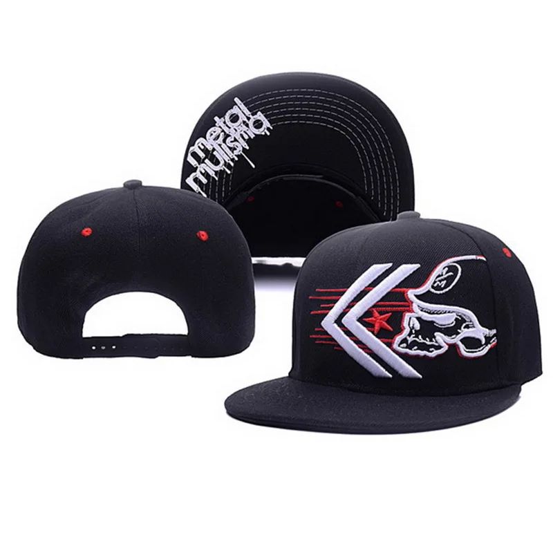 Skeleton Hand Flat Bill Snapback Baseball Cap