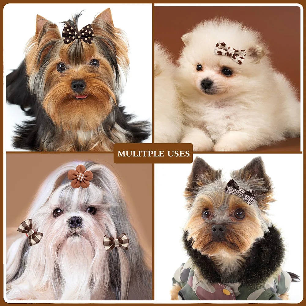 Cute Dog Hair Bows: Pet Grooming Accessories for Small Dogs