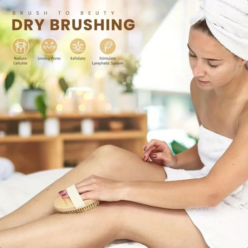 2 In 1 Natural Bristle Body Brush