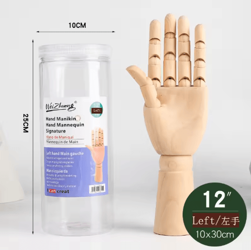 Wooden Artist Mannequin Set – Adjustable Drawing Mannequin Model with Gift Box