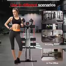 Dual-Track Adjustable Height Ab Crunch Machine
