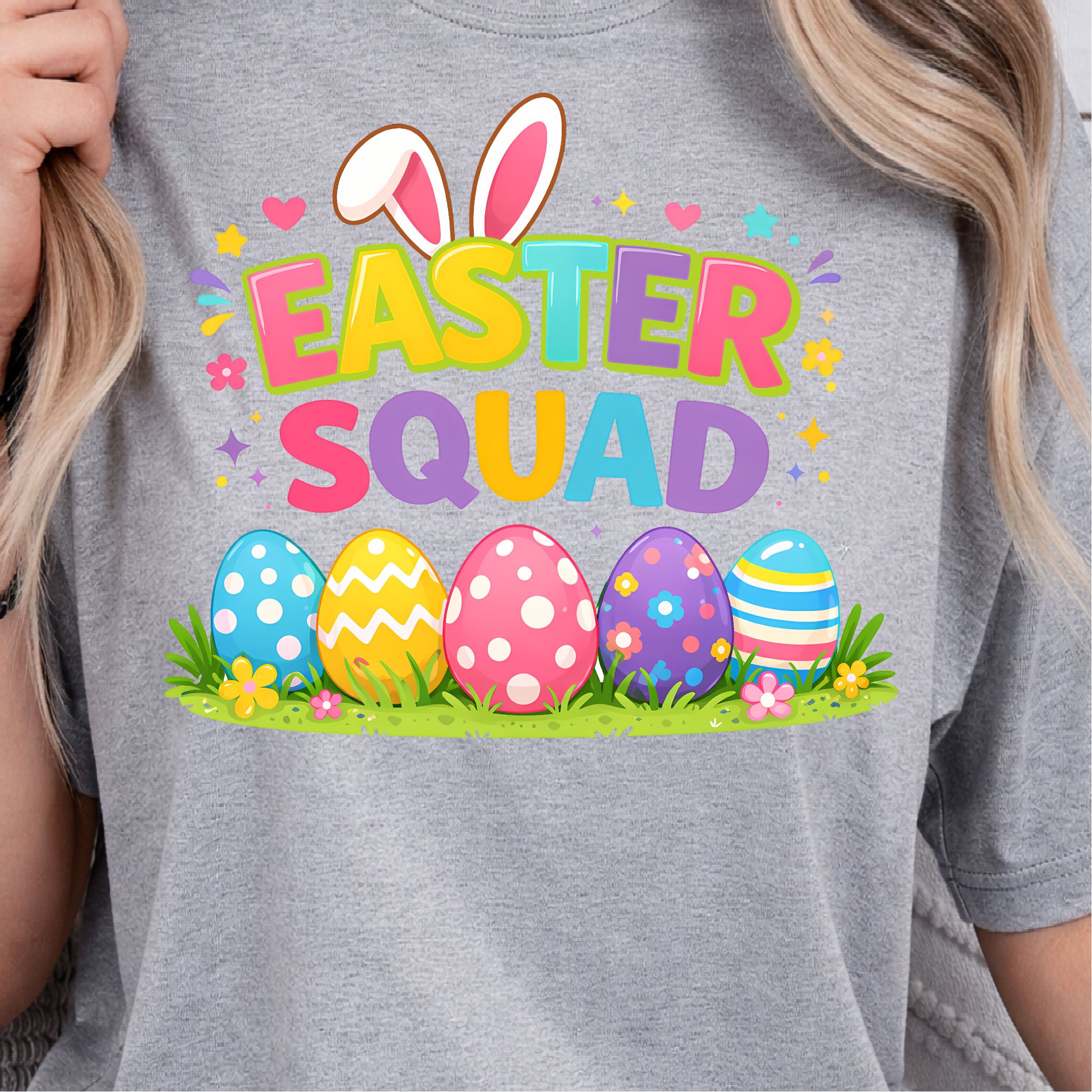 Easter Squad Shirt – Bunny Ears & Easter Eggs Family Tee