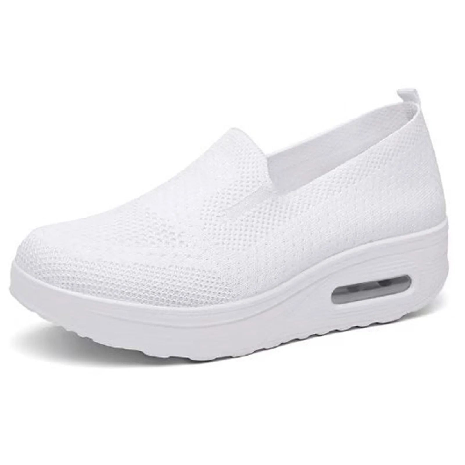Women Slip On Mesh Walking Sneakers Lightweight Casual Jogging Shoes