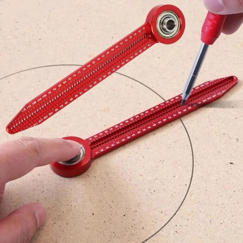 Woodworking Precision Scribe Gauge & Circular Drawing Compass Tool for Carpentry