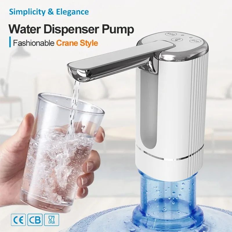 Foldable USB Electric Water Dispenser Pump for 5 Gallon Bottles – Portable Automatic Water Bottle Dispenser