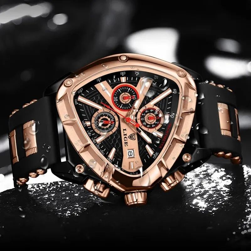Luxury Waterproof Mens Quartz Watch with Large Dial