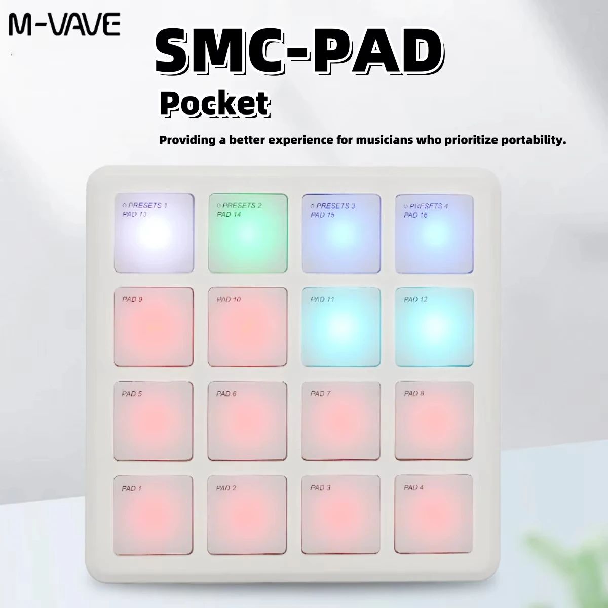 Pad Controller Keyboard USB Key with Drum Pads, 8 Knobs, Music Production Software, Wireless Bluetooth MIDI Keyboard