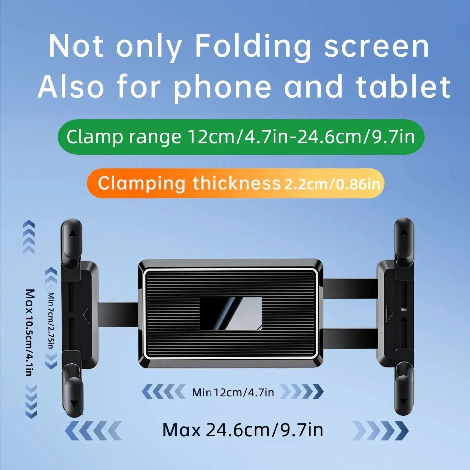 Dashboard High-Intensity Tablet & Phone Suction Mount | Universal Car Holder for 7