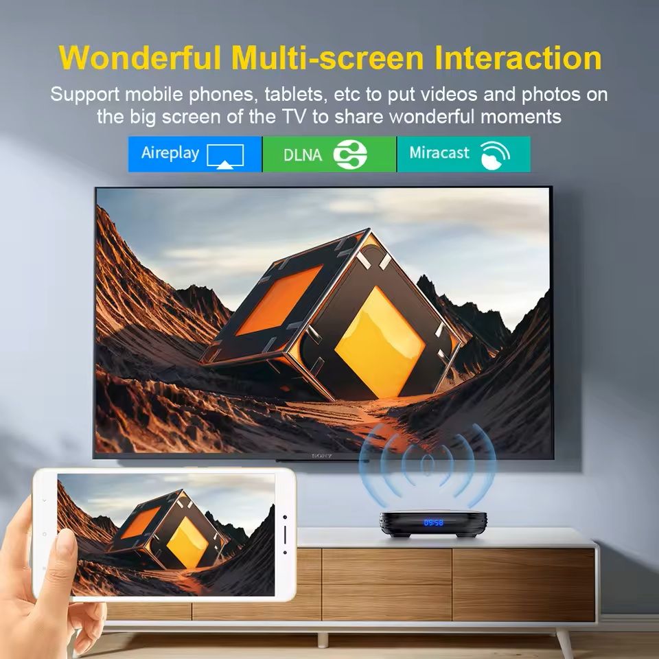 Android 12 TV Box with 8K Streaming and Voice Control