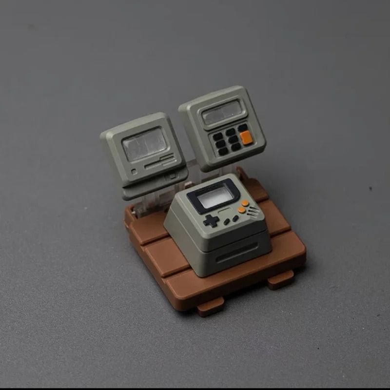 K-04 Retro Transparent Keycaps 3-in-1 Game Console Style Custom Mechanical Keyboard Set