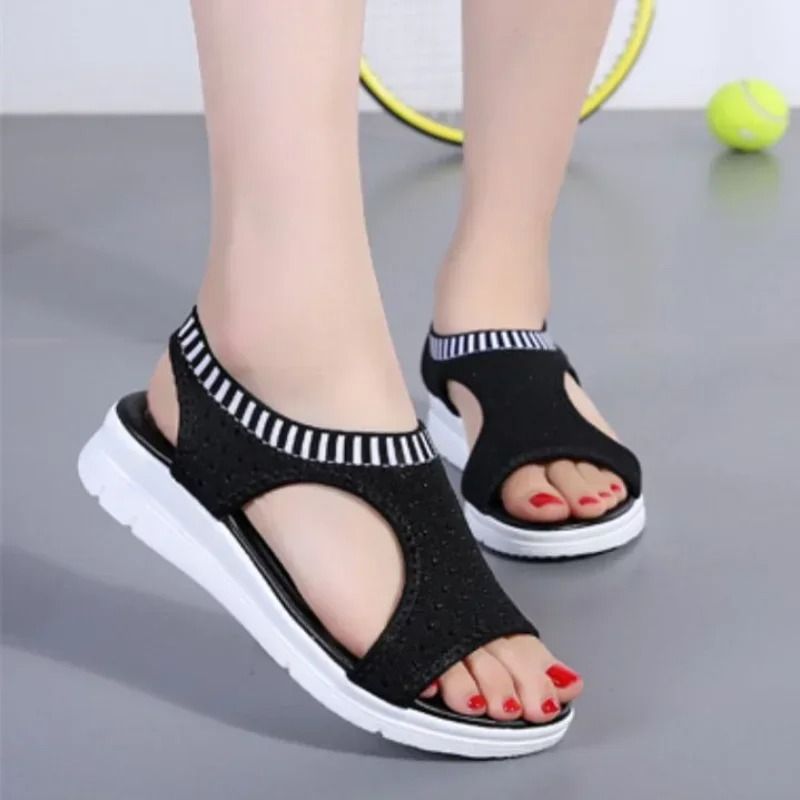 Plus Size Wedge Summer Sandals Women Breathable Comfort Platform Walking Shoes