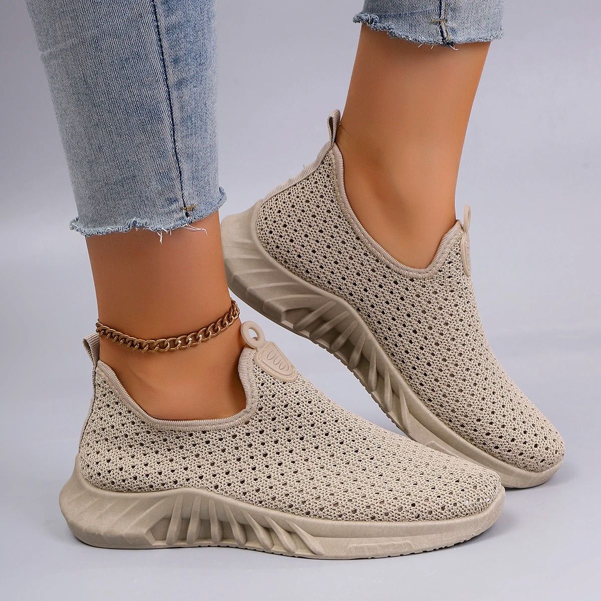 Womens Breathable Mesh Flats Summer Casual Sneakers