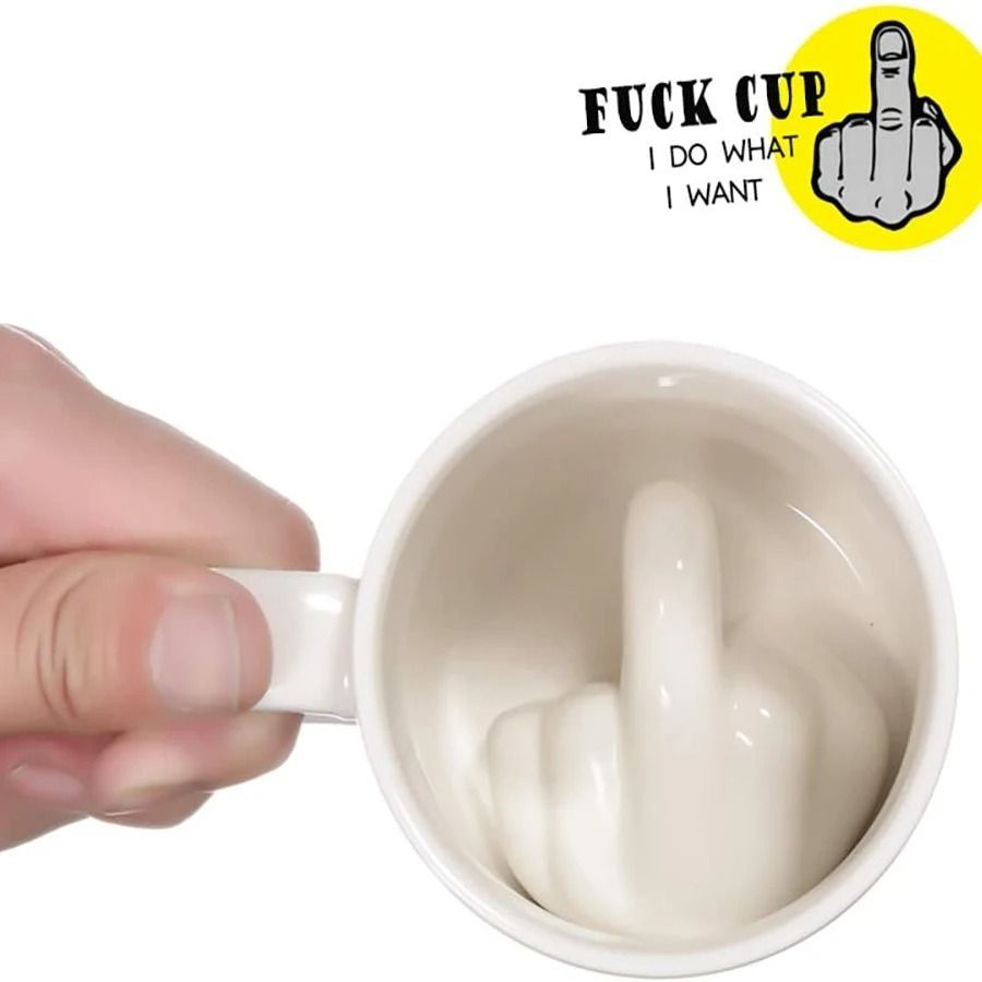 300 ML Middle Finger Creative Ceramic Mug