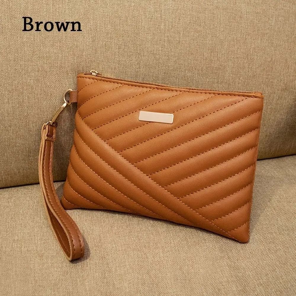 Stylish Women's Leather Envelope Wristlet