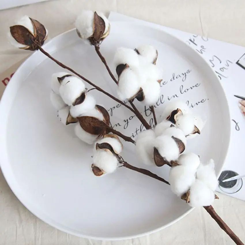 Artificial Cotton Floral Spray Garland for Decor