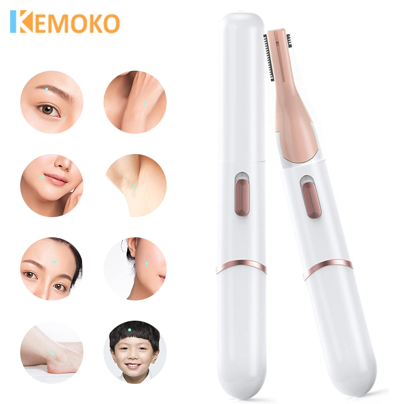 USB Charging Electric Eyebrow Trimmer, Portable Womens Face Hair Remover & Body Shaver for Smooth Grooming Care