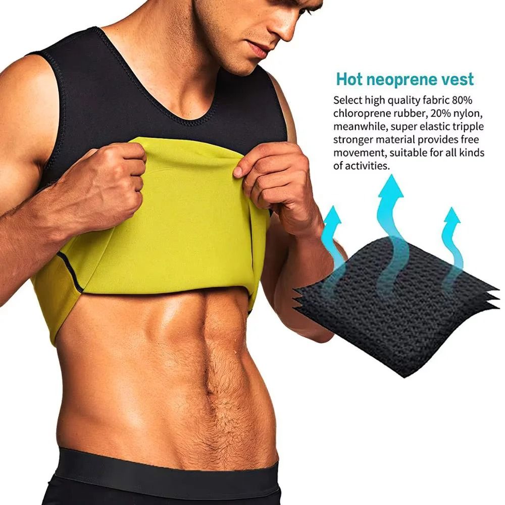 Men Sauna Training Vest Slimming Sports Top